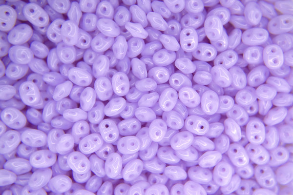 20g Matubo SuperDuo Czech Seed Beads 2.5x5mm Opal Violet