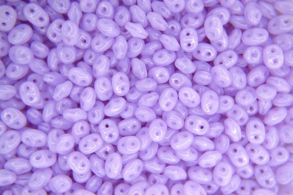 50g WHOLESALE Matubo SuperDuo Czech Seed Beads 2.5x5mm Opal Violet