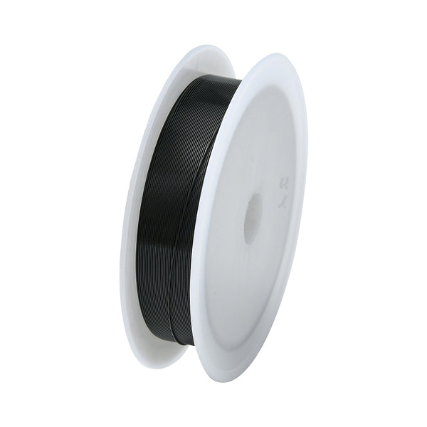 Iron Wire Black 1Roll 0.3mm approx. 20m/roll Steel Wire for Jewelry Making