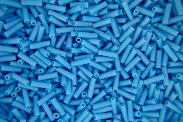 10g MIYUKI 6mm Bugle Japanese Glass Seed Beads 9413FR Matte Opaque Turquoise