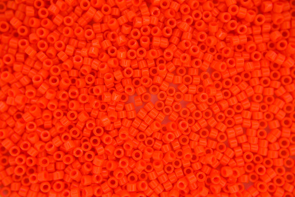 7.2g MIYUKI 11/0 Delica Japanese Seed Beads 1.6mm DB722 Opaque Orange