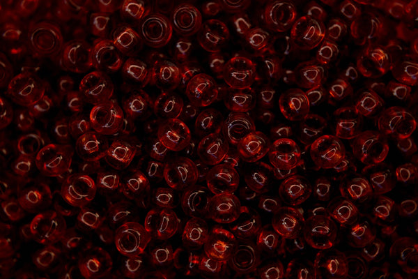 10g MIYUKI 6/0 Round Japanese Seed Beads 4mm 9134 Transparent Dark Topaz