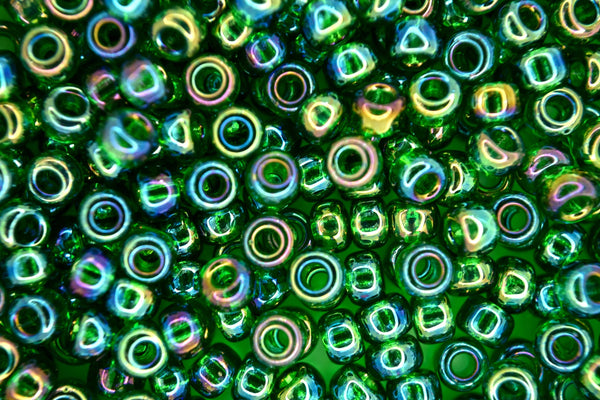 250g WHOLESALE MIYUKI 6/0 Round Japanese Seed Beads 4mm 9179 Transparent Green Luster