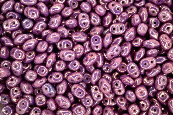20g Matubo SuperDuo Czech Seed Beads 2.5x5mm Chalk Vega Luster