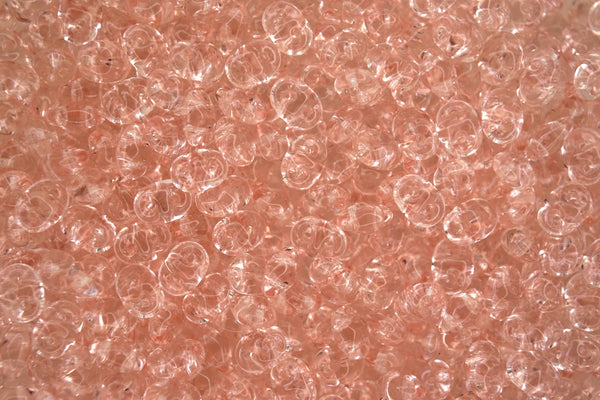20g Matubo SuperDuo Czech Seed Beads 2.5x5mm Transparent Rosaline