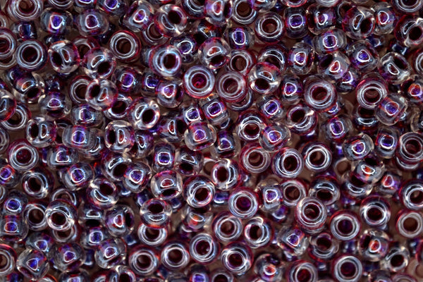 10g MIYUKI 6/0 Round Japanese Seed Beads 4mm 93208 Magic Purple Cranberry Lined Crystal