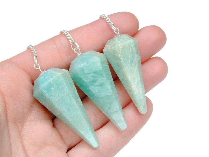 Amazonite Natural Gemstone Pendulum Chaakra Reiki Dowsing Handmade Beadacious