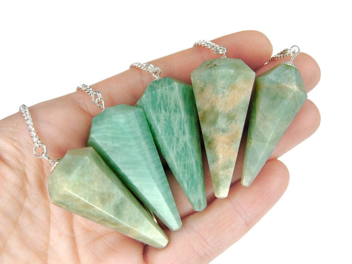 Amazonite Natural Gemstone Pendulum Chaakra Reiki Dowsing Handmade Beadacious