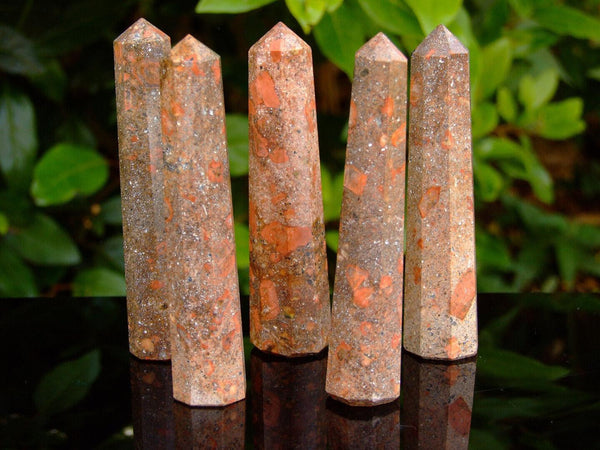 Azubalite Jasper Red Obelisk Handmade Tower Polished Natural Gemstone Beadacious