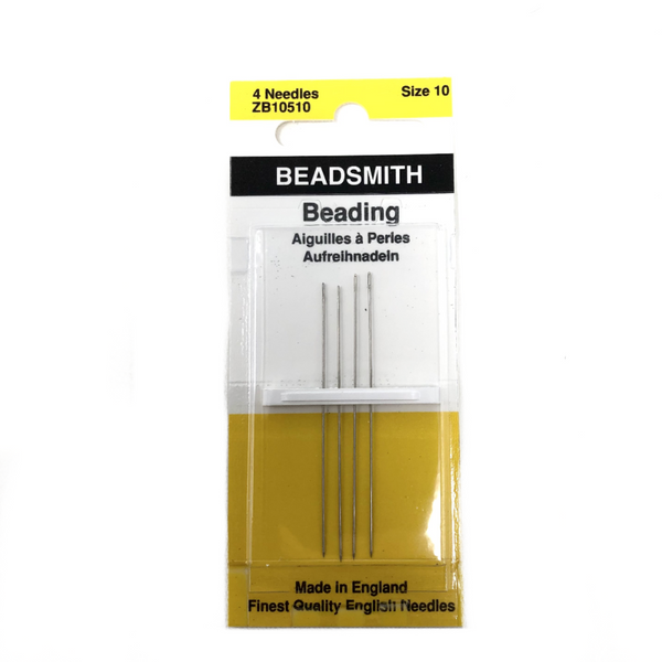 Beadsmith Beading Needles Pack of 4 Sizes 10 Beadacious