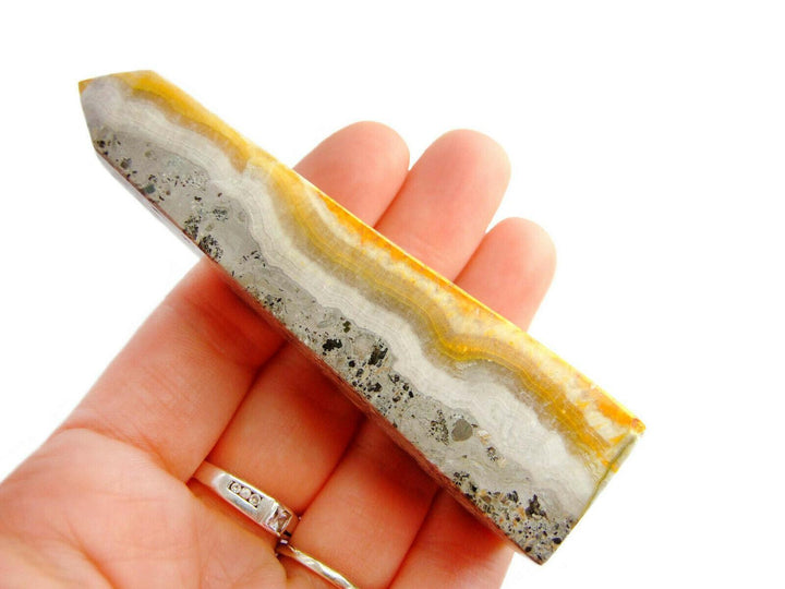 Bumble Bee Jasper Obelisk Handmade Tower Polished Natural Gemstone Beadacious