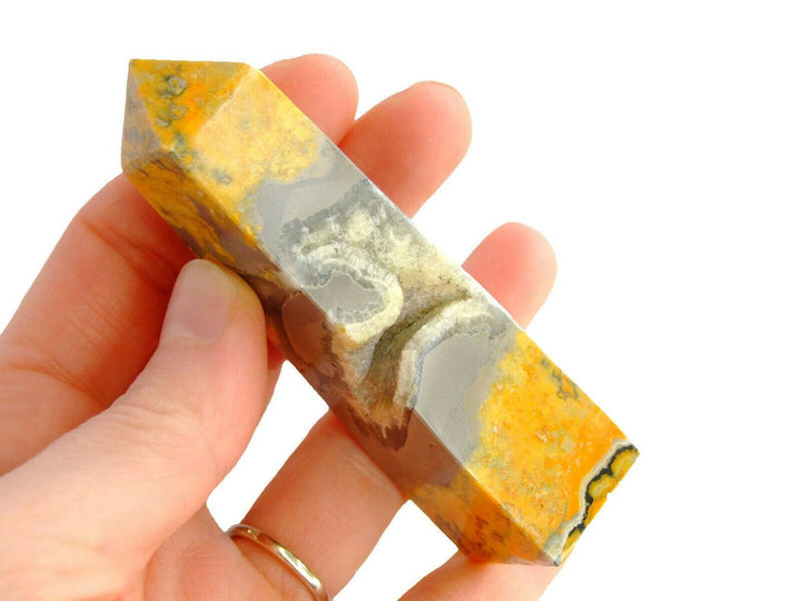 Bumble Bee Jasper Obelisk Handmade Tower Polished Natural Gemstone Beadacious