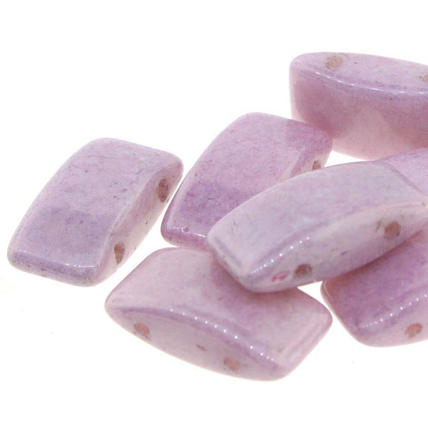 15x Carrier Czech Beads 9x17mm Lilac Luster