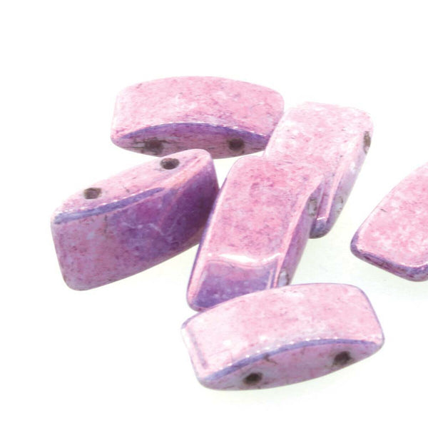15x Carrier Czech Beads 9x17mm Chalk Vega Luster