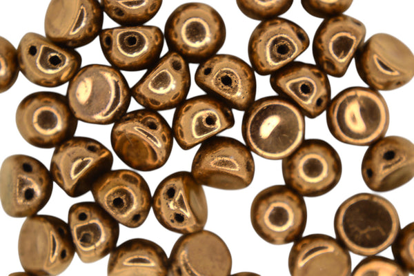 20x CzechMates Cabochon Czech Beads 7mm Bronze