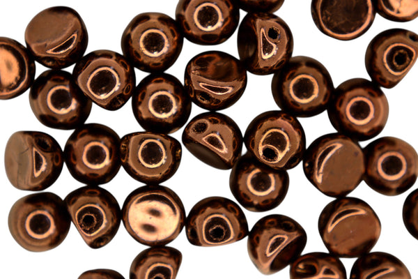 20x CzechMates Cabochon Czech Beads 7mm Dark Bronze
