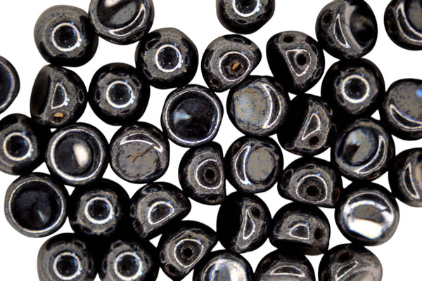 20x CzechMates Cabochon Czech Beads 7mm Hematite