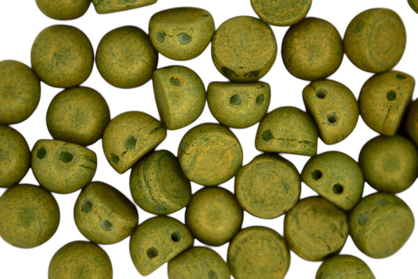 20x CzechMates Cabochon Czech Beads 7mm Pacifica Avocado