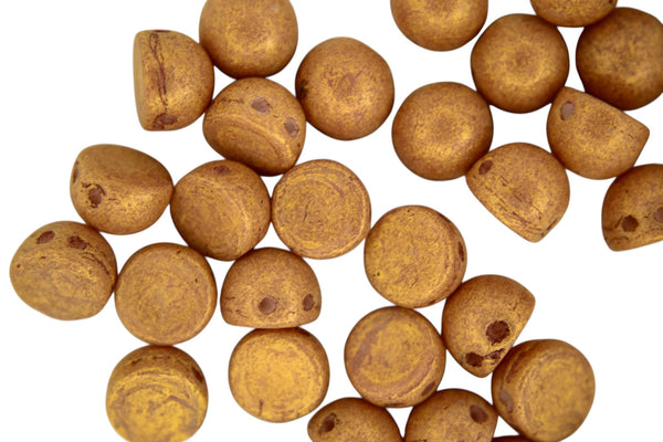 20x CzechMates Cabochon Czech Beads 7mm Pacifica Macadamia