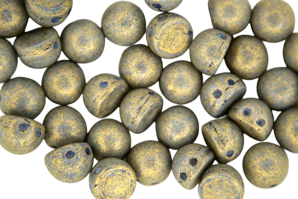 20x CzechMates Cabochon Czech Beads 7mm Pacifica Poppy Seed