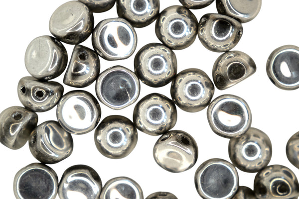 20x CzechMates Cabochon Czech Beads 7mm Silver
