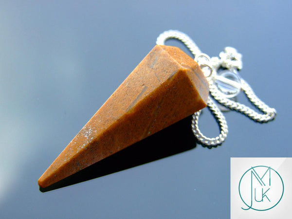 Camel Jasper Natural Gemstone Pendulum Chakra Reiki Dowsing Handmade Beadacious