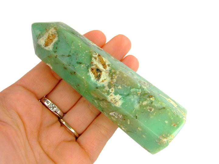 Chrysoprase II Obelisk Handmade Tower Polished Natural Gemstone Beadacious