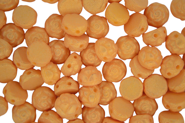 25x Cabochon Roseta Czech Beads 6mm Blossom Persian Buttercup