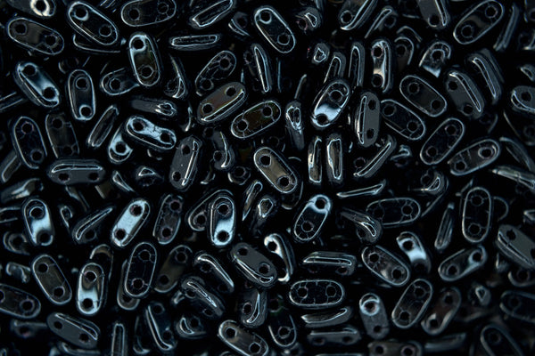 5g CzechMates Bar Czech Beads 3x6mm Jet