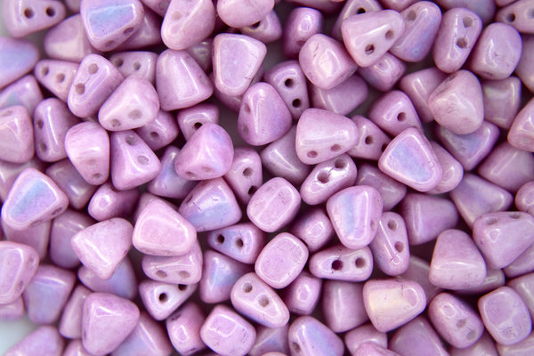 10g Matubo Nib-Bit Czech  Beads 5x6mm Luster Metallic Pink