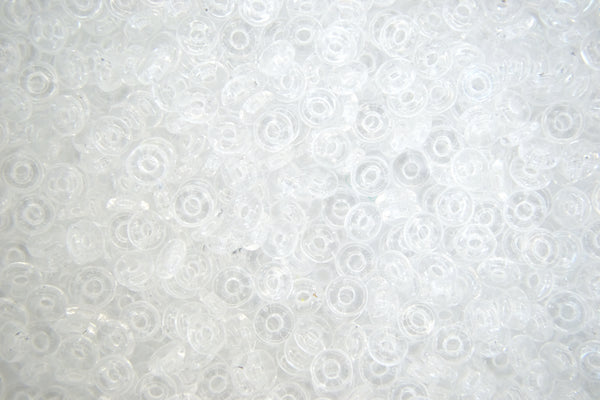 5g O Bead Czech Seed Beads 1x3.8mm Crystal