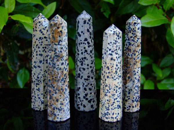 Dalmatian Jasper Obelisk Handmade Tower Polished Natural Gemstone Beadacious