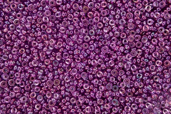 10g TOHO 11/0 Demi Japanische Rocailles 2mm 205 Gold Lustered Dark Amethyst