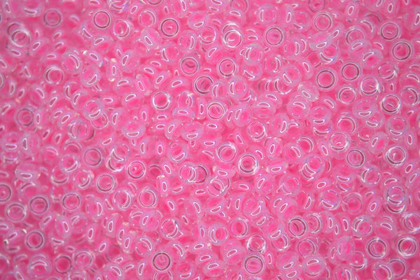 10g TOHO 8/0 Demi Japanische Rocailles 3mm 379 Innenfarbe Kristall/Zuckerwatte