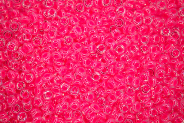 10g TOHO 8/0 Demi japanische Rocailles 3mm 978 leuchtendes Neonrosa