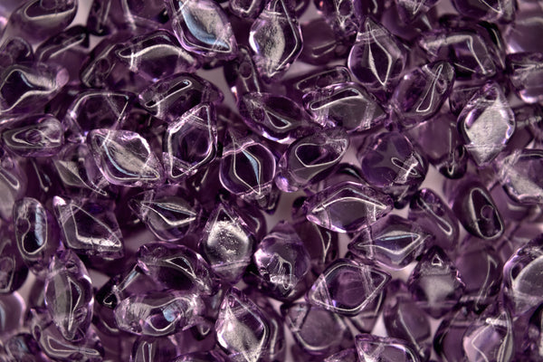 10g Matubo GemDuo Tschechische Rocailles 5x8mm Transparenter Amethyst