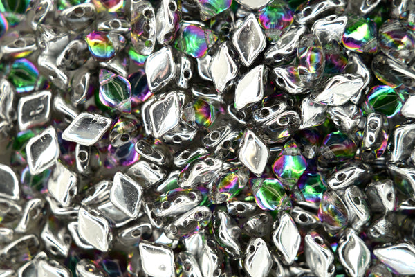 10g Matubo GemDuo Czech Seed Beads 5x8mm Backlit Spectrum