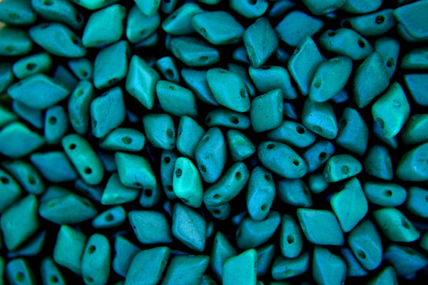 10g Matubo GemDuo Cuentas de semillas checas 5x8 mm Perla Brillo Selva tropical