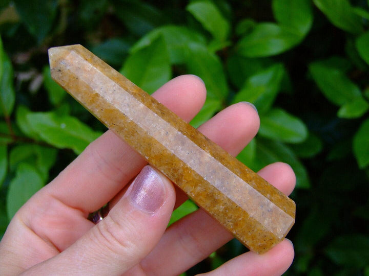 Golden Quartz Obelisk Handmade Tower Polished Natural Gemstone Beadacious