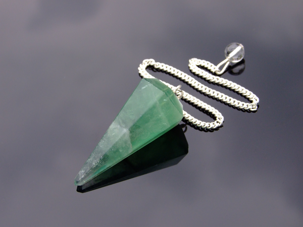 Green Fluorite Natural Gemstone Pendulum Chakra Reiki Dowsing Handmade Beadacious