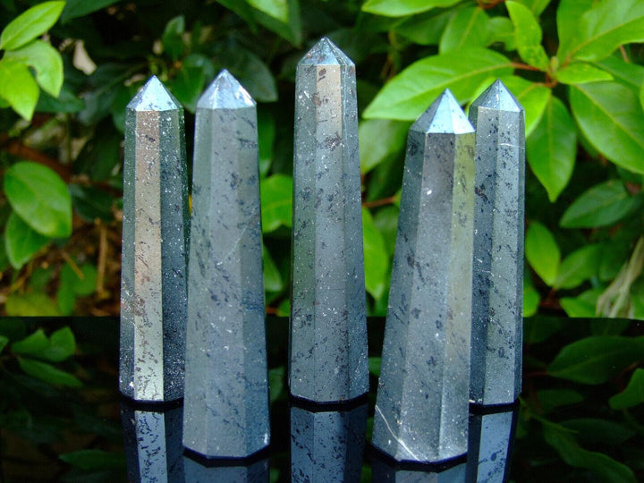 Hematite Obelisk Obelisk Handmade Tower Polished Natural Gemstone Beadacious