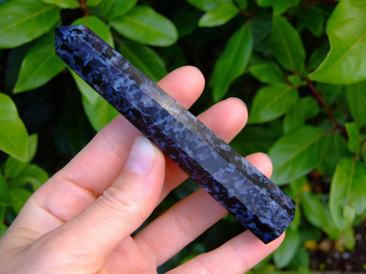 Indigo Gabbro Obelisk Handmade Tower Polished Natural Gemstone Beadacious