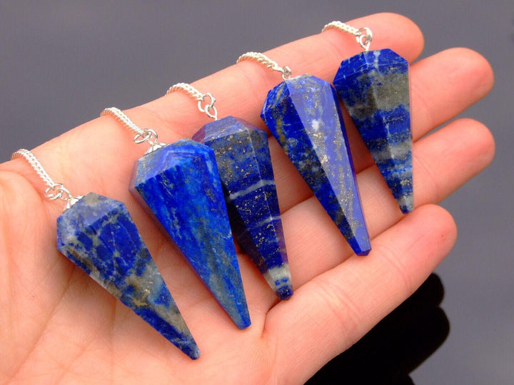 Lapis Lazuli Natural Gemstone Pendulum Chakra Reiki Dowsing Handmade Beadacious