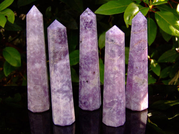 Lepidolite Obelisk Handmade Tower Polished Natural Gemstone Beadacious