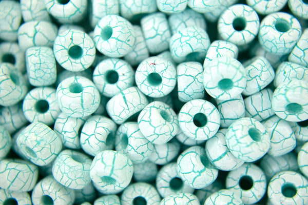 10g Matubo 2/0 Round Czech Seed Beads 6mm Ionic White/Green