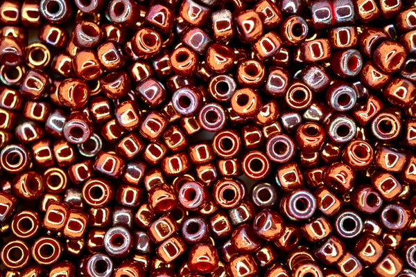 10g Matubo 6/0 Round Czech Seed Beads 4mm Opaque Red Vega