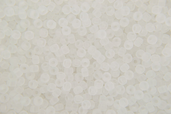 10g Matubo 8/0 Round Czech Seed Beads 3mm Matte Crystal