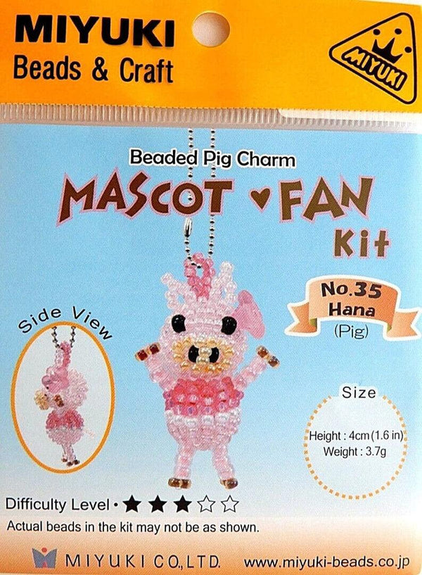 MIYUKI Jewelry Kit Mascot Fan No35 Hana Pig Jewellery Making Beadacious