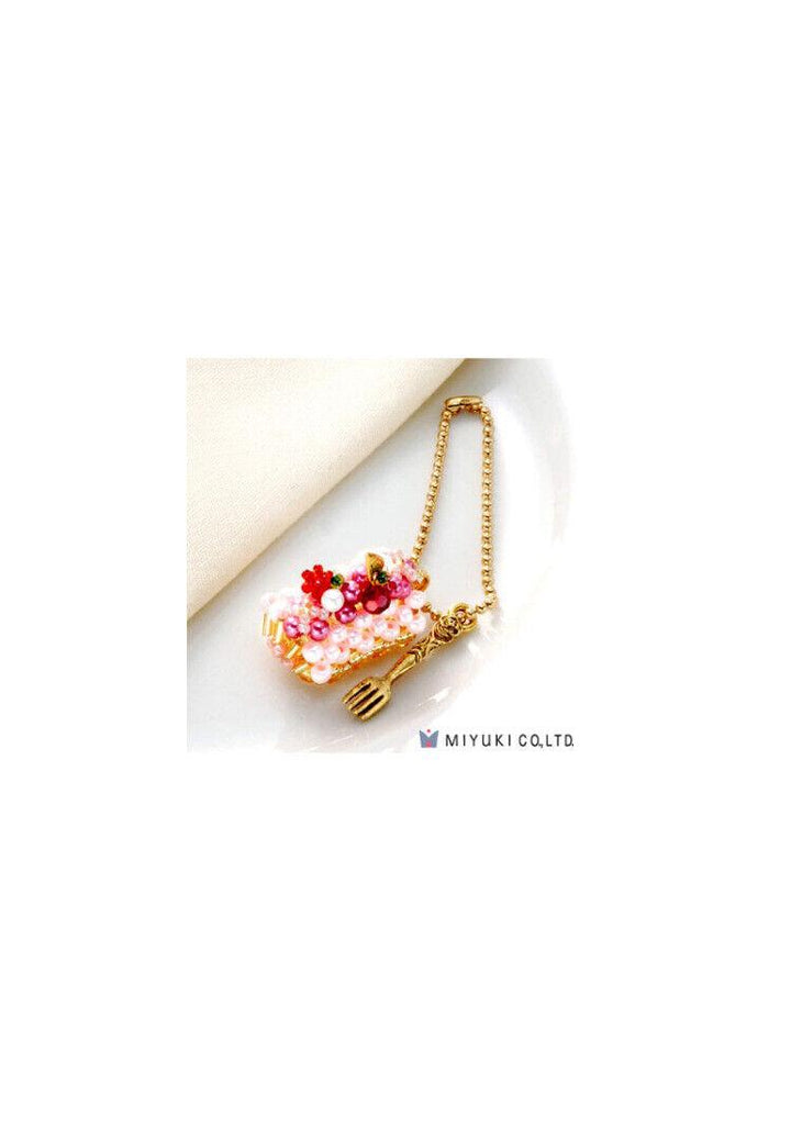 MIYUKI Jewelry Kit Sweets Charm No20 Strawberry Roll Cake Jewellery Making Beadacious