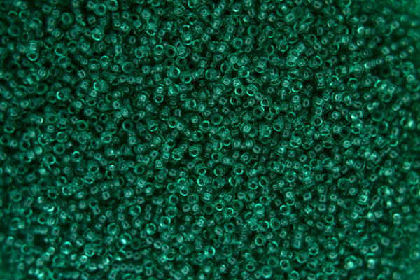 10g MIYUKI 15/0 Round Japanese Seed Beads 1.5mm 9147 Transparent Emerald